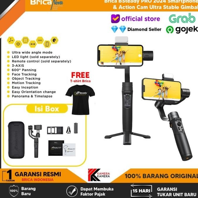 Gimbal Stabilizer Brica B-Steady Bsteady Pro 3 Axis Hp + Kaos+ Tripod