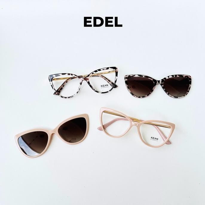 Edel - Frame Kacamata Clip On Cat Eye