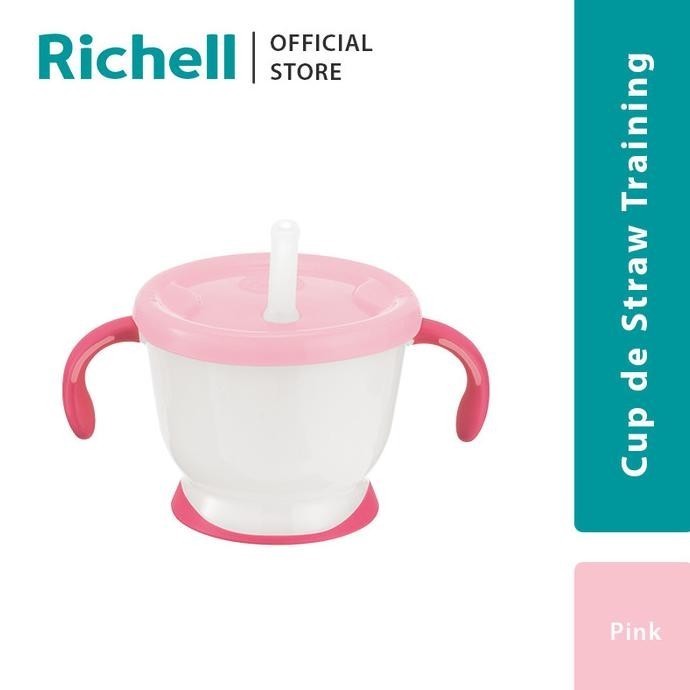 Richell - Cup De Straw Training Pink