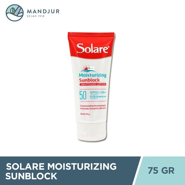 Solare SPF 50 Sunblock - Tabir Surya Melindungi dan Mencerahkan Kulit