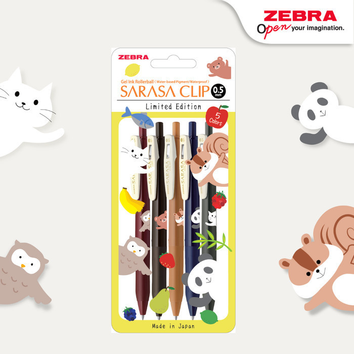 

Ready Zebra Sarasa Clip 0.5 Pulpen Gel Animal Pop Up JJ15 - isi 5