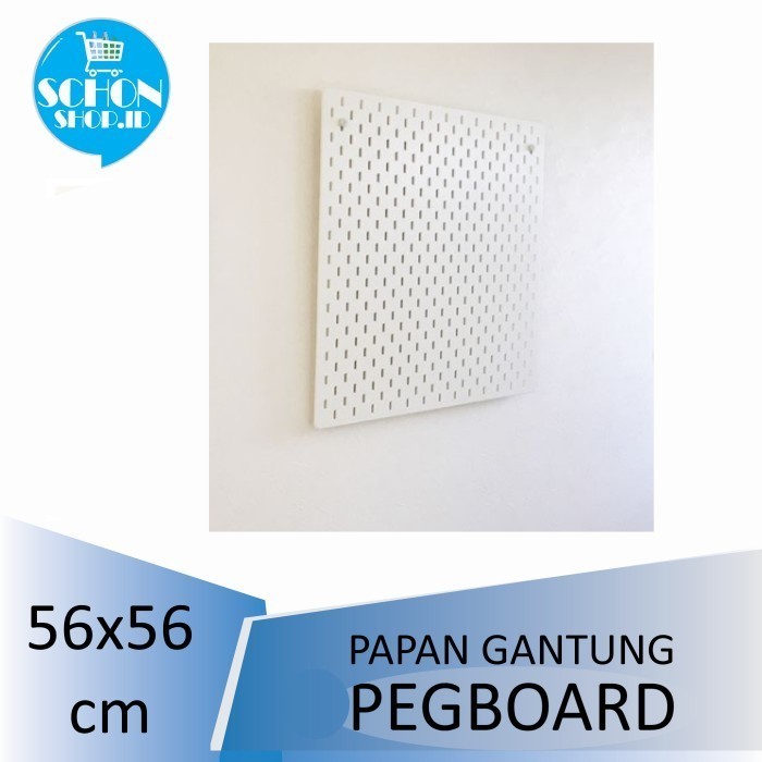 

Ready Rak Dinding Papan Berlubang Papan Dengan Gantungan PegBoard 56x56
