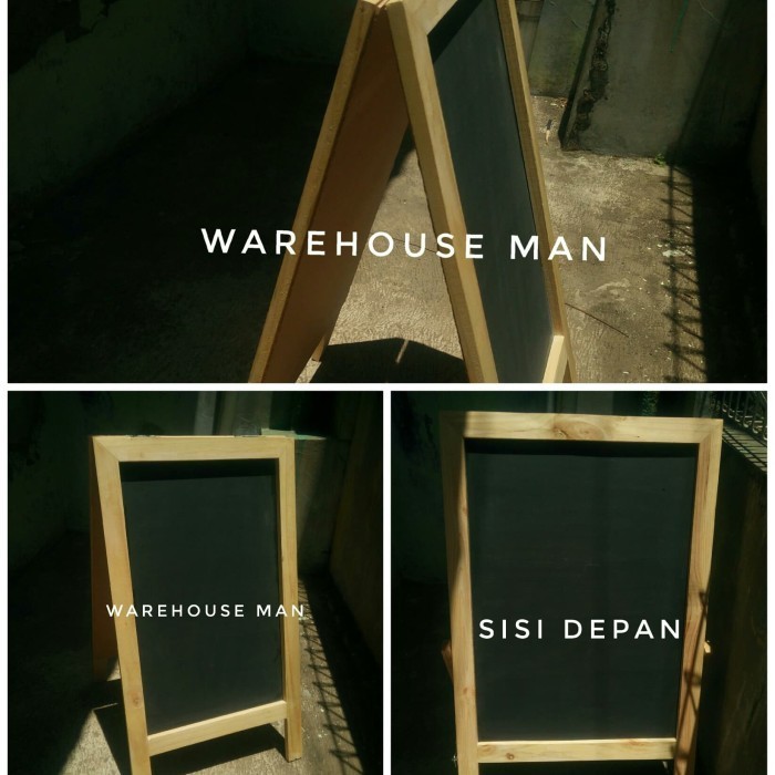 

Ready chalkboard blackboard papan tulis kapur dua sisi
