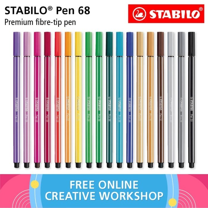 

Ready STABILO Set 18 - Pen 68 Starter Pack / Highlighter Marker and Pen