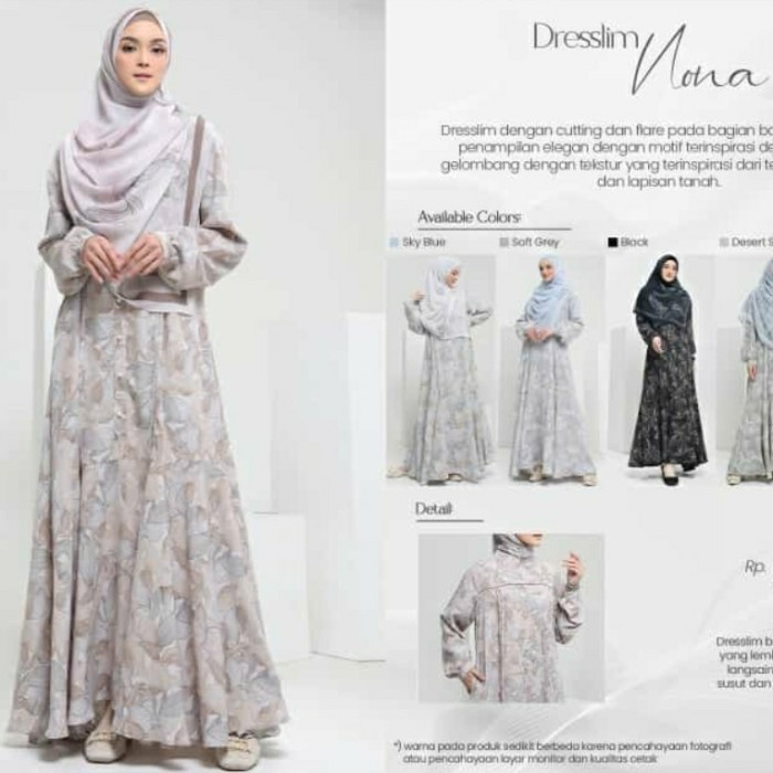 Rabbani Dresslim Nona Gamis Baju Muslim Wanita Xs-Xxl