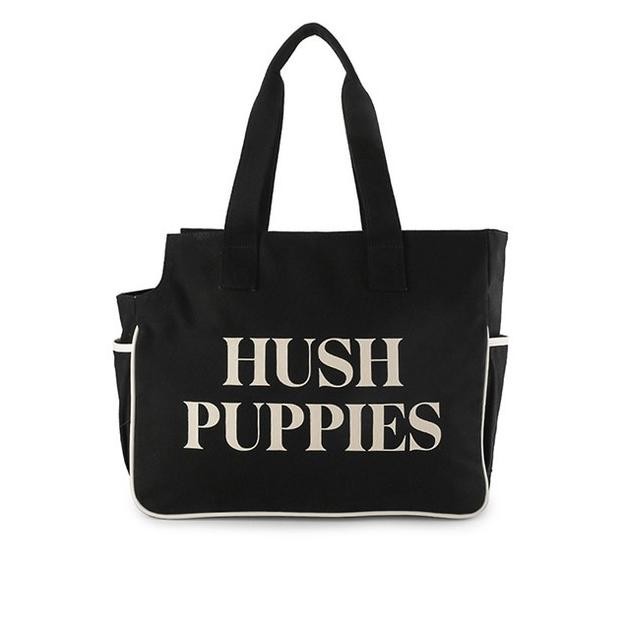 Tas Wanita Hush Puppies Canvas Tote Bag Tennis Black