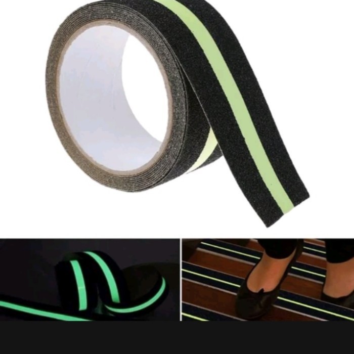 

Lakban Lantai Anti Slip Tangga Glow Tape Stiker Fosfor 5Cm X 5 Mtr