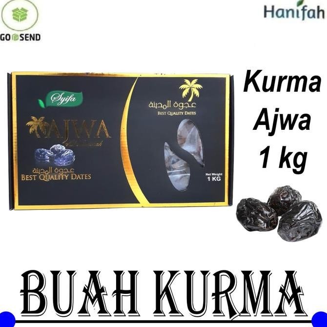 

Kurma Ajwa Al Madinah King Dates 1 Kg - Kurma King Ajwa 1Kg Original