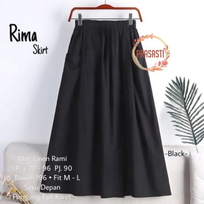 Rok Polos Panjang Bawahan Wanita Rima Skirt Terbaru