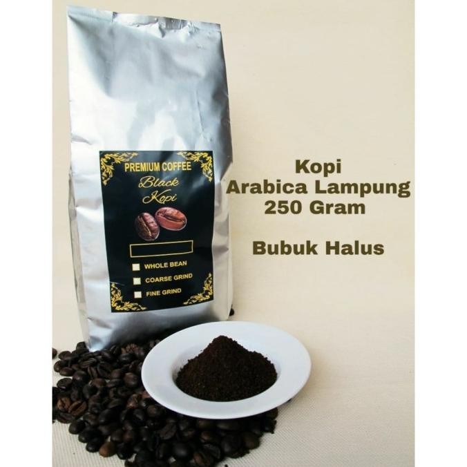 

KOPI LAMPUNG ARABIKA 250 GR - KOPI ARABICA LAMPUNG - BUBUK HALUS