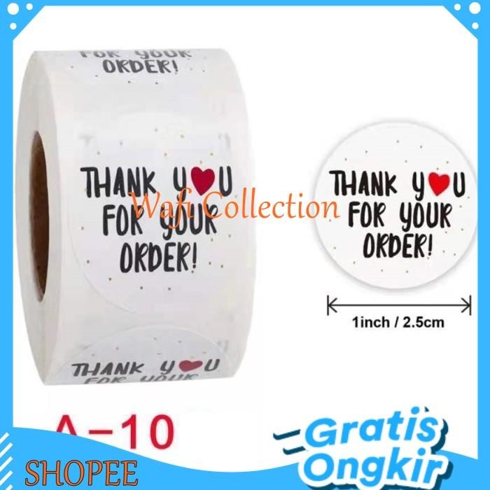 

STIKER LABEL STICKER KADO UCAPAN THANK YOU TERIMA KASIH PER ROLL 2.5CM DIJAMIN GRATIS ONGKIR