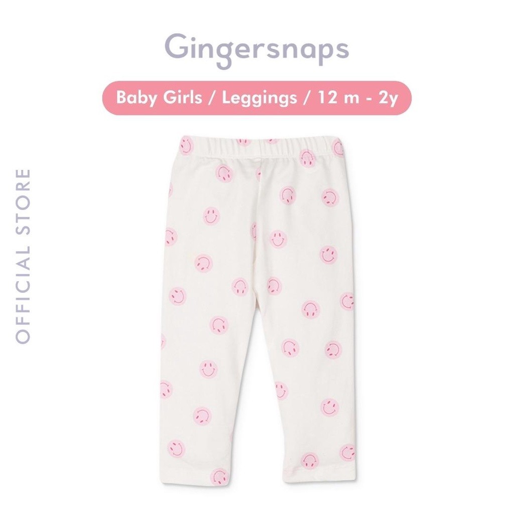 Gingersnaps Mini Groovy Leggings - Celana Bayi Perempuan (Putih)