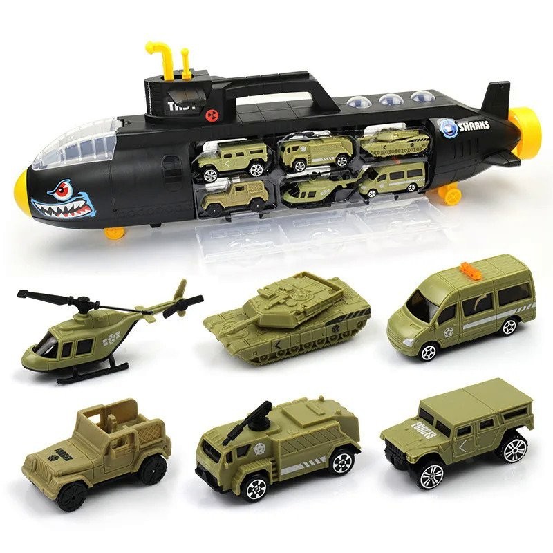 Simulasi Bale Aor Korps Harimau Perahu Mainan Anak-anak Portabel Kapal Selam Mobil Olahraga Troli He