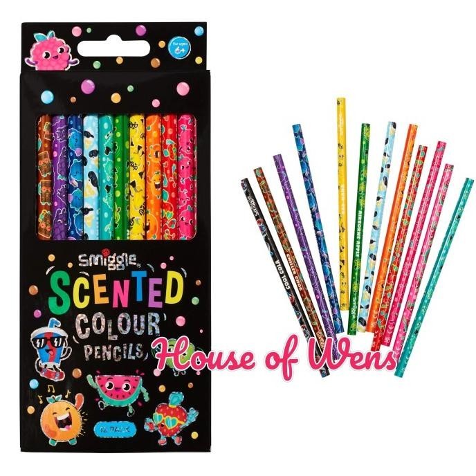 

SMIGGLE SCENTED COLOUR PENCIL PACK X14 ORIGINAL - PENSIL WANGI SMIGGLE