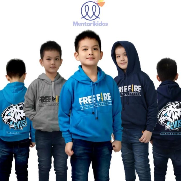 Jaket Anak Laki-Laki Karakter Ff Evos Jaket Sweater Hoodie Murah Jaket