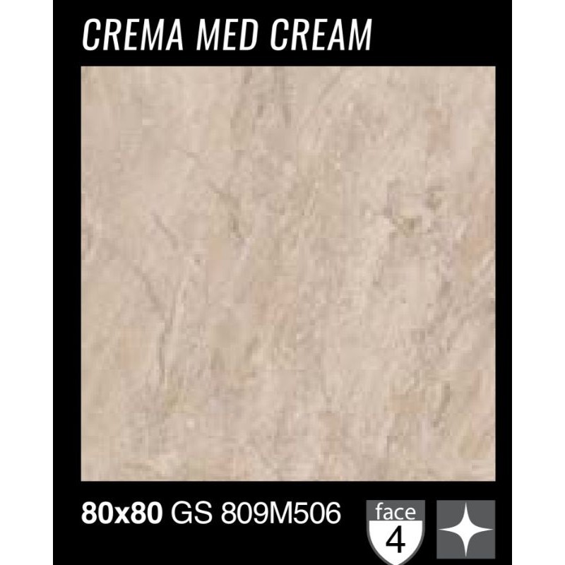 GRANIT GLOSSY CREMA MED CREMA GS 809M506 UKURAN 80X80 BY GARUDA