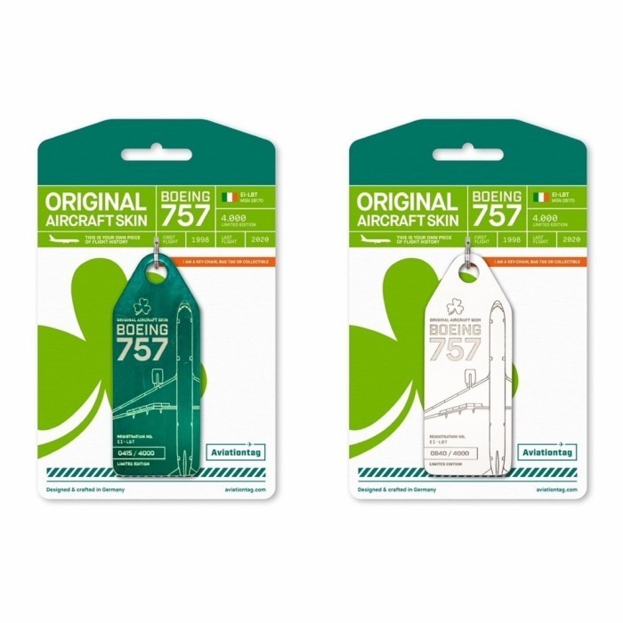 Aviation Tag Aerlingus 757 Hijau