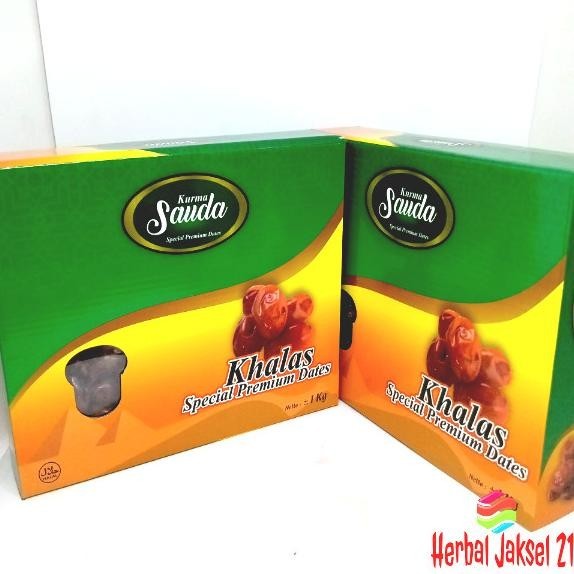 

Kurma Khalas Sauda 1Kg 1 Dus Isi 10 Pcs Kurma Khalas Saad