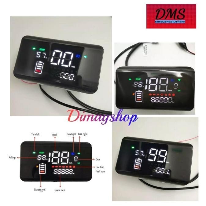 Speedometer Display E-Bike ,Selis,Motor Listrik 48V-60V-72V