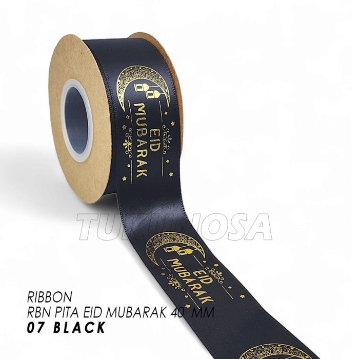 PITA EID MUBARAK 40 MM /ROLL PITA IDUL FITRI LEBARAN HAMPERS RIBBON