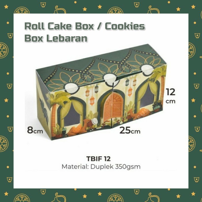 Roll Cake Box Packaging Cookies Box Lebaran Kemasan Idul Fitri