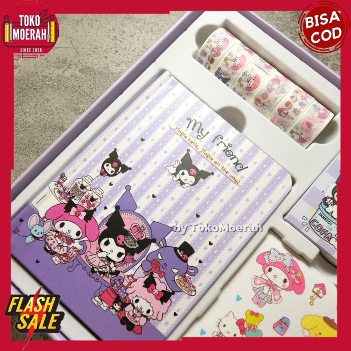 

Paket Jurnal 7 In 1 Kuromi Sanrio Alat Tulis Jurnal Kuromi Lucu Unik