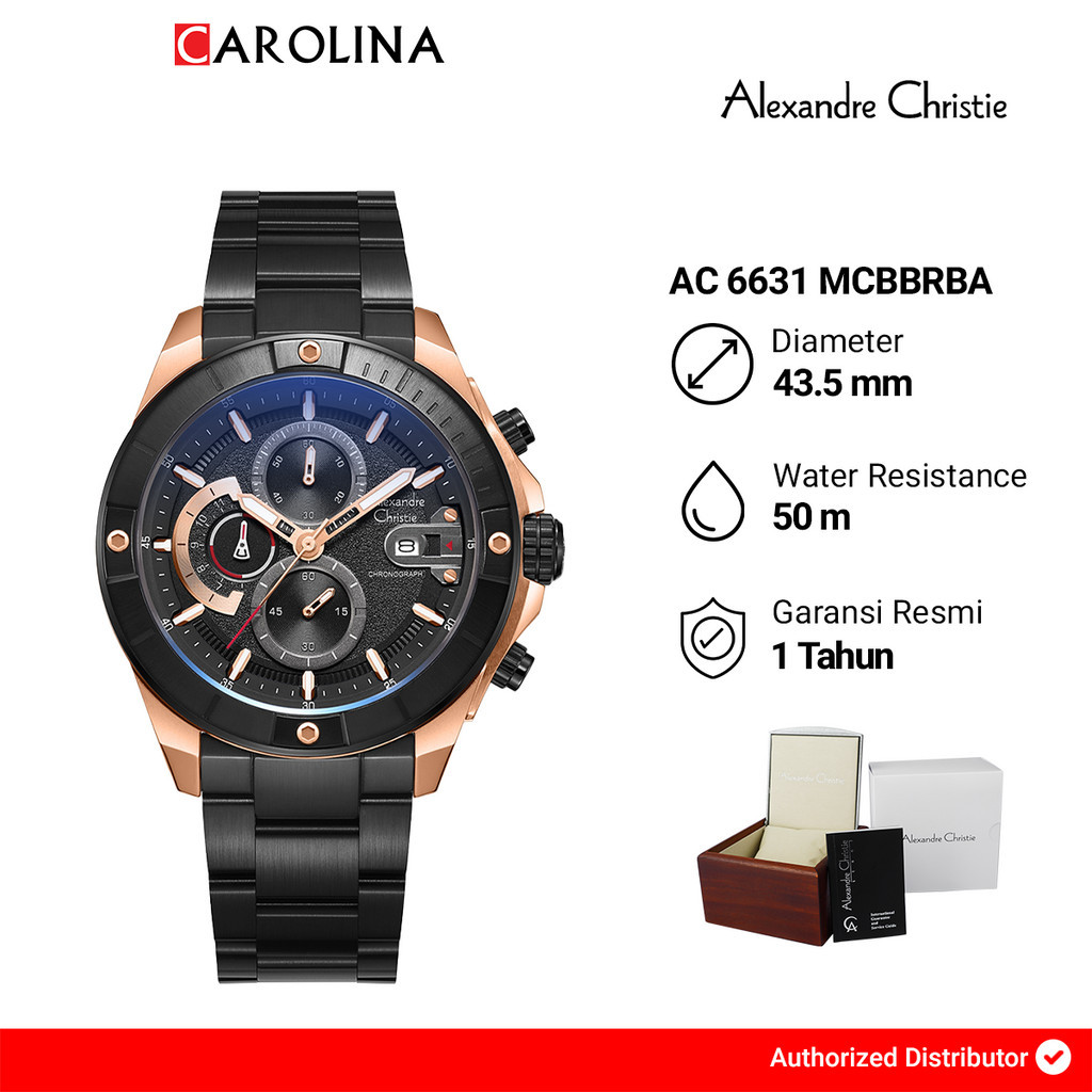 Jam Tangan Alexandre Christie AC 6631 MCBBRBA Pria