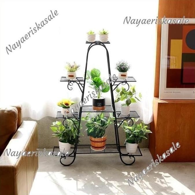 Terjangkau Goland Rak Bunga Tanaman Hias Minimalis 9 Susun Rak Besi 9 Noviastuffs