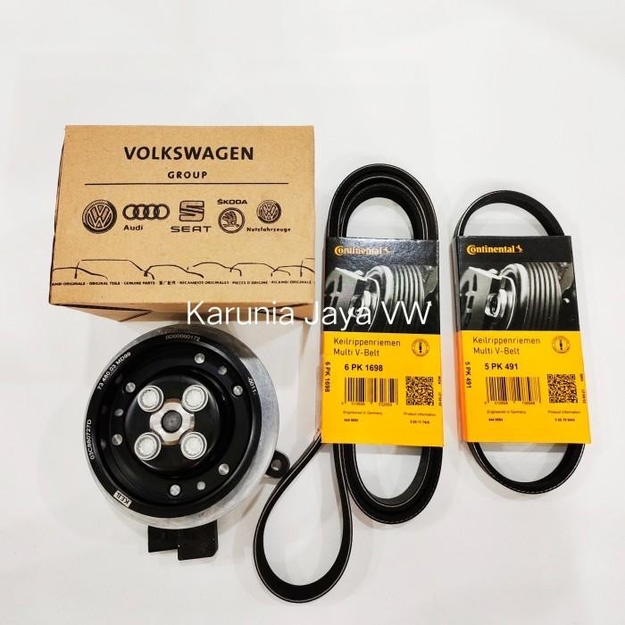 Fanbelt Dan Waterpump Vw Golf Touran Tiguan 1.4 Tsi Di Sparepart Vw