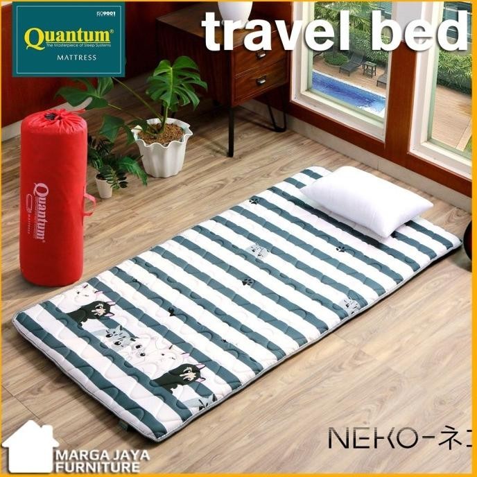 Kasur Lipat Quantum travel bed 80 cm gulung lantai matras
