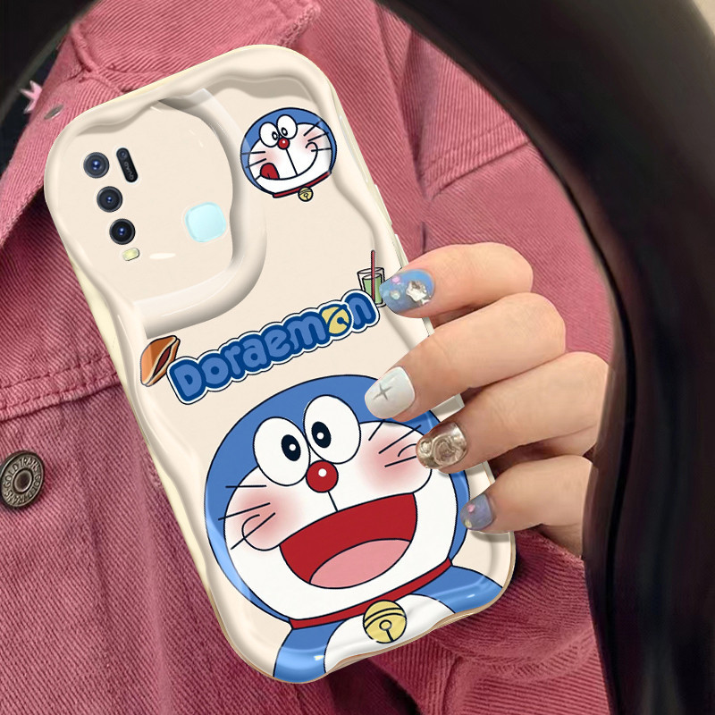 Casing Hp VIVO Y50 VIVO Y30 VIVO Y30i Case Doraemon keberuntungan pola Kesing HP indah ganda sederha