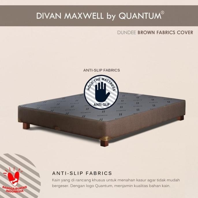 Quantum Divan Maxwell Brown - Dipan Kayu Kasur Springbed Spring Bed