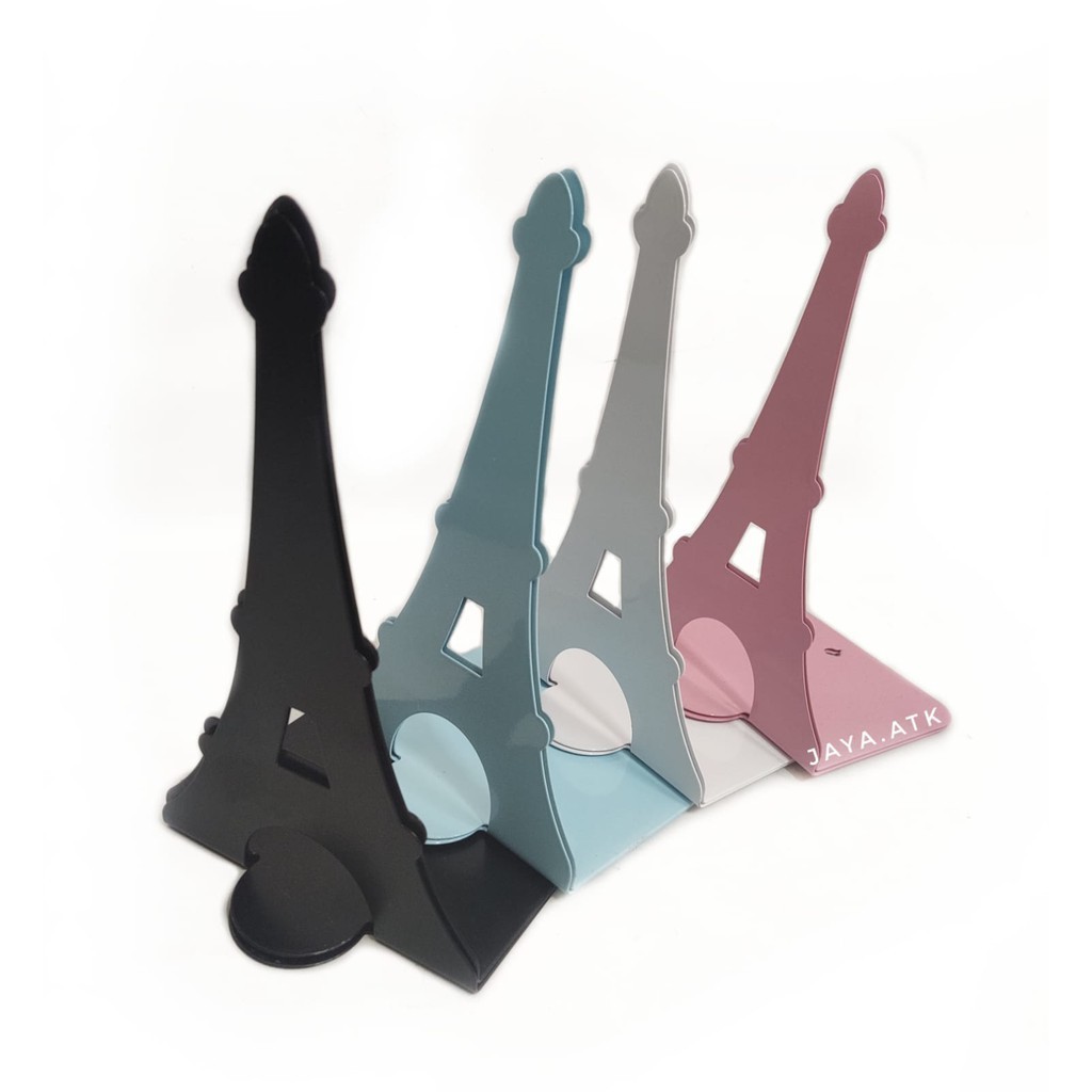 

Pembatas Buku Besi Book End Holder Polos Warna Menara Paris Eiffel Lucu