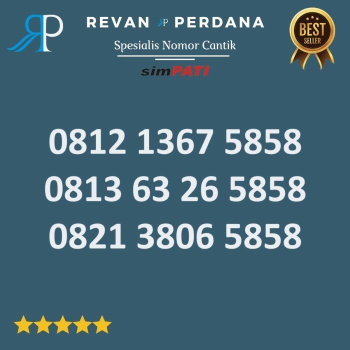 simpati 5858 0812 1367 5858 nomor cantik telkomsel 4g 5g rv024