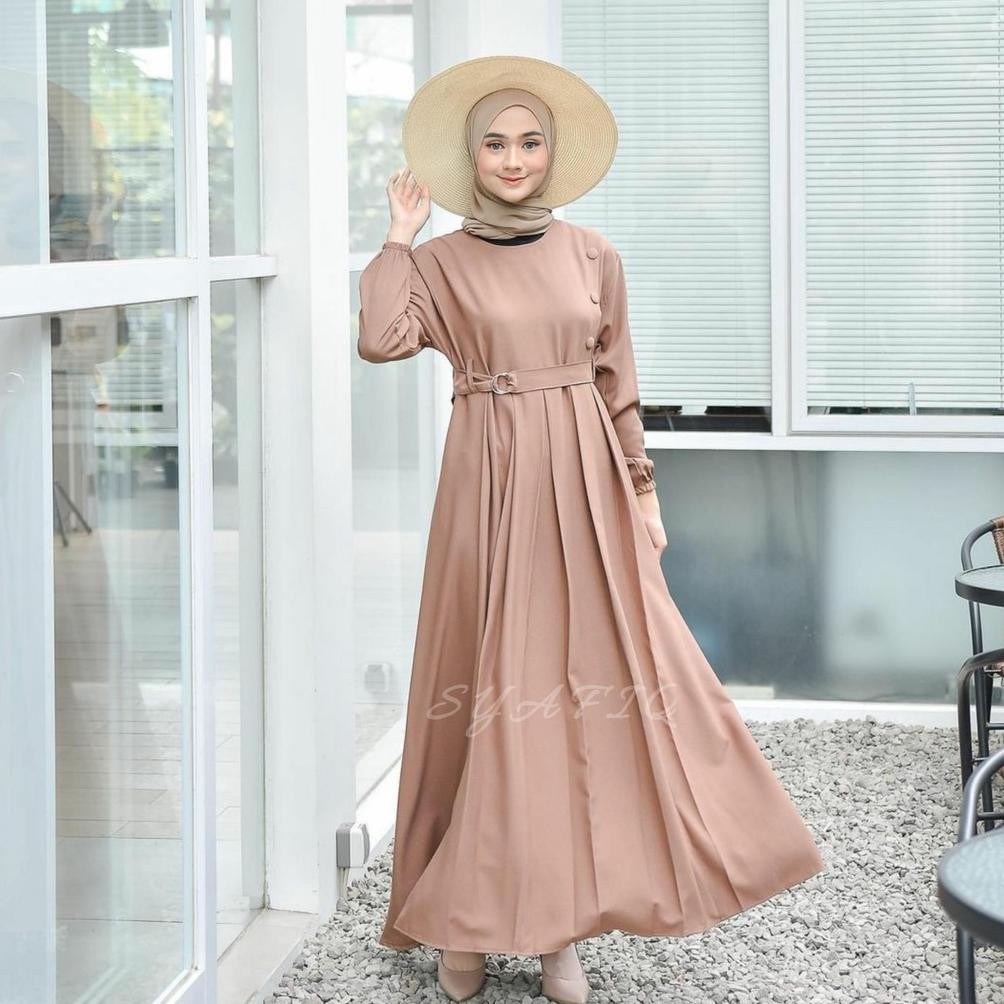 Arumi Dress Gamis Wanita Muslim Simple dan Elegan