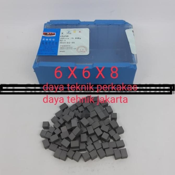 YG6 - mata pahat widia 6x6x8 - tip widia - mata bubut widia Yg6