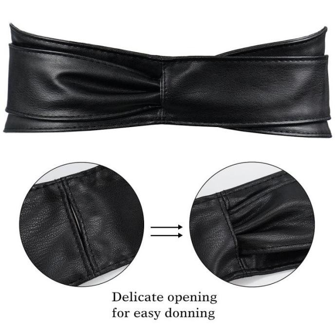 Ikat Pinggang Wanita Fashion Lebar Pu Kulit Ikat Pinggang Lebar Wanita