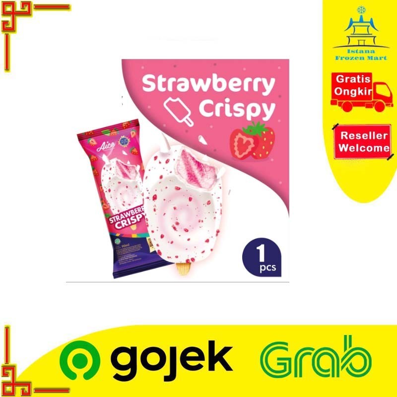 

Strawberry Crispy AICE Es Krim 110 GR