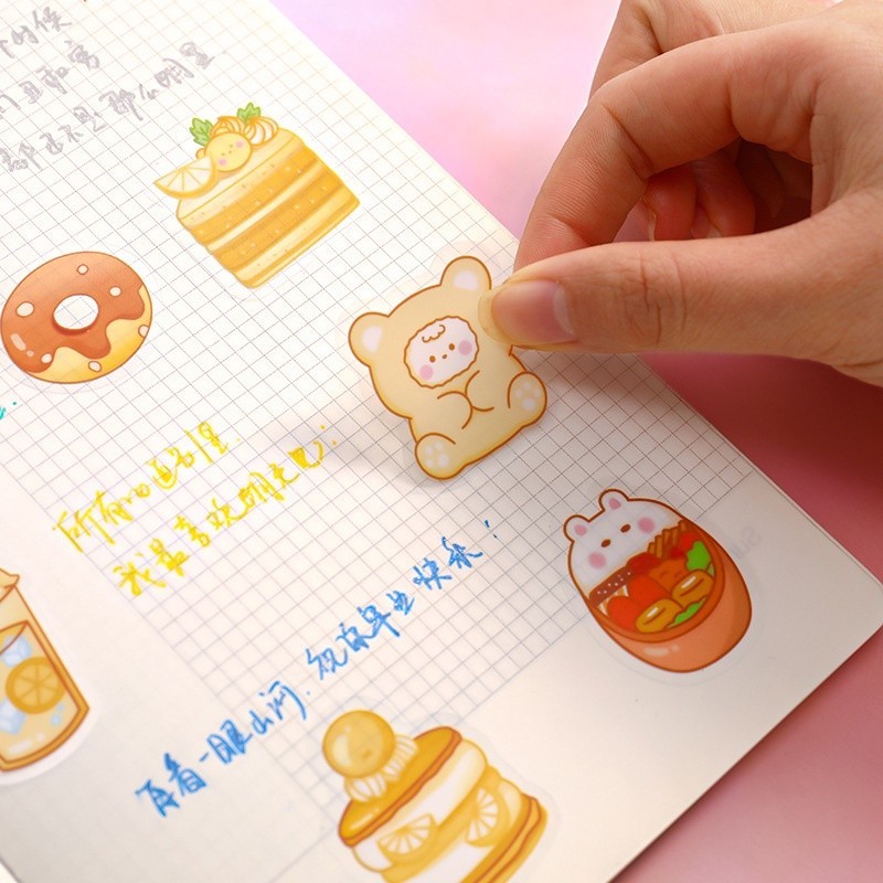 

MSBS Sticker Set Isi 45Pcs Karakter Lucu Aesthetic Waterproof Stiker Motif Kartun Korea Cute Girl Anti Air Stiker Diary Scrapbook DIY Sticker Journal Book t