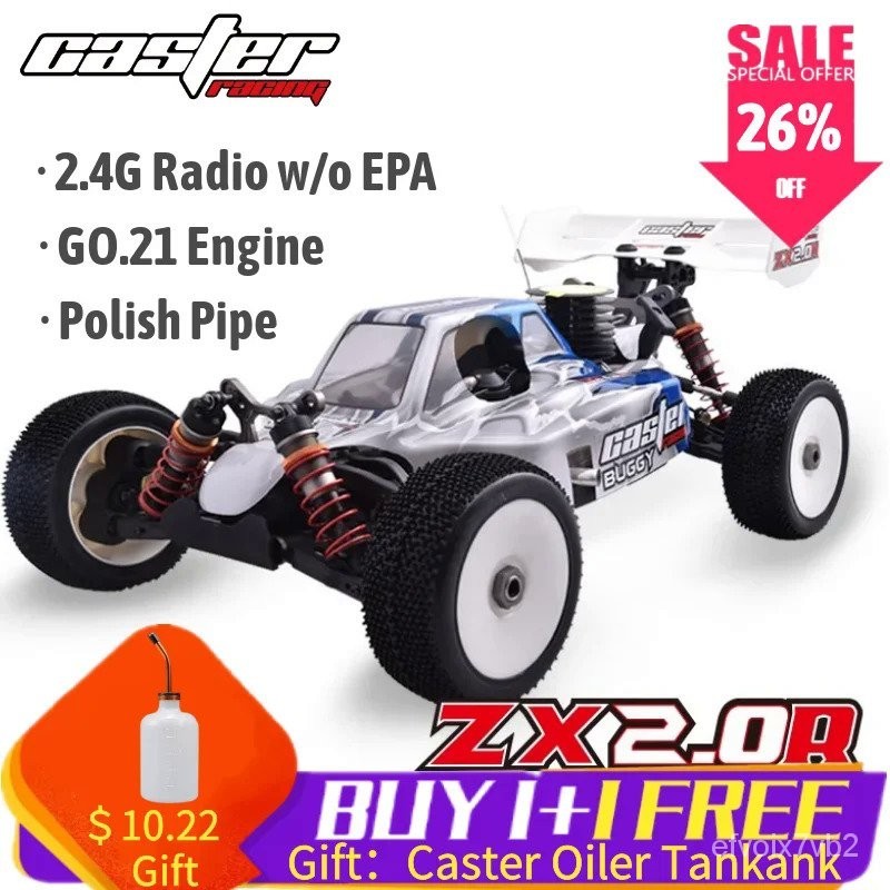 Mesin Balap Caster ZX2.0 RTR GP, Mesin Nitro 1/8 RTR 4WD Buggy GO 21 Mesin RC Mobil Off-Road