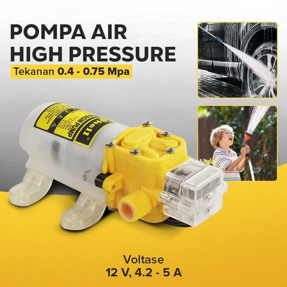Shell Pompa Air High Pressure Car Washing Water Diaphragm Pump 80W D-1 Pompa Aquarium Sumur Kecil Da