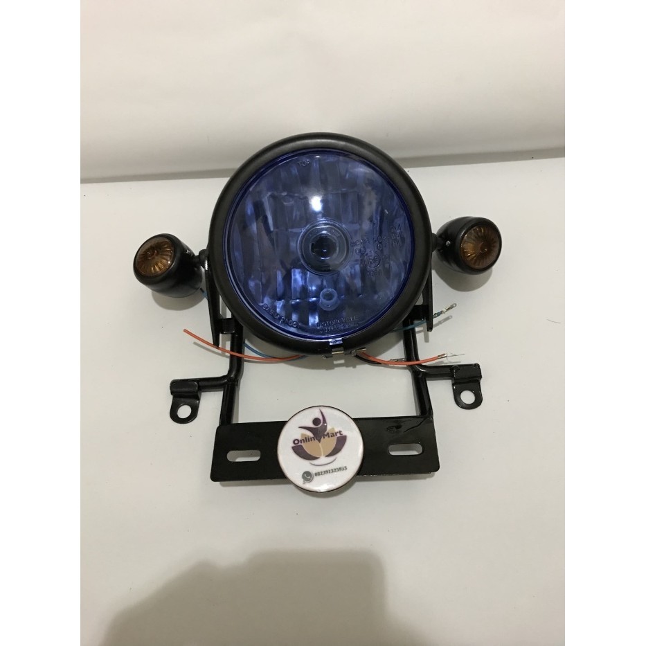Baru!!! lampu cb bulat variasi vixion old NVl NVA plus breket hitam plus lampu