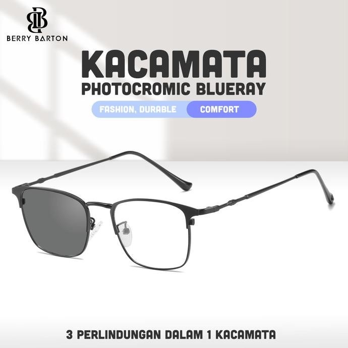 Berrybarton Kacamata Komputer Anti Radiasi Blueray Photocromic 101902