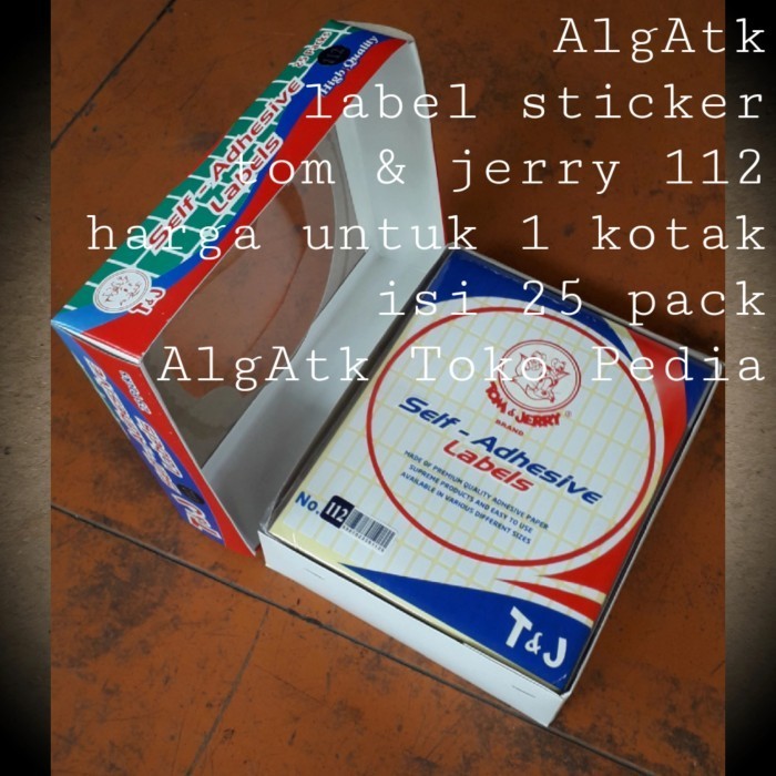 

label tom & jerry no 112 harga untuk 1 kotak isi 25 pack