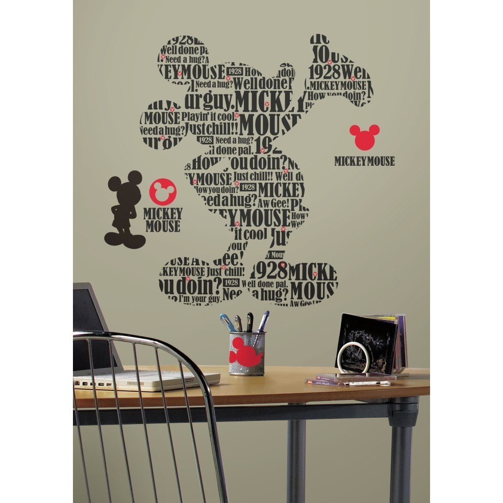 

Wall Sticker Decal Disney Typographic Mickey Mouse RMK2073GM