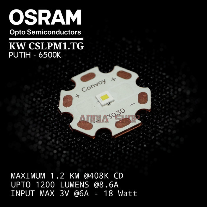 OSRAM LED EMITTER KW CSLPM1.TG TEMBAGA COPPER 20MM WHITE PUTIH