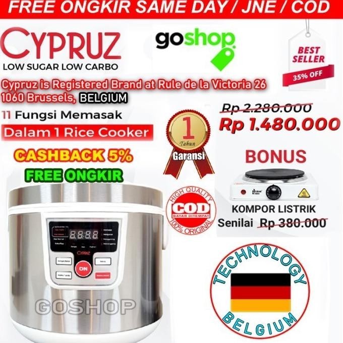 Ready Cypruz Rice Cooker Low Carbo Low Sugar Monsterkruw