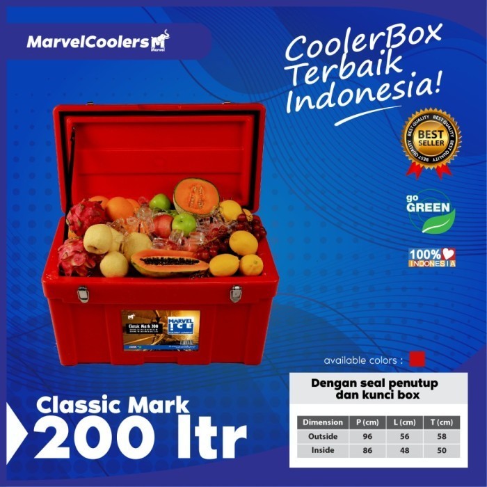 NEW COOLER BOX 200 220 L KOTAK PENDINGIN PENYIMPANAN SEAFOOD IKAN COOL ES ORIGINAL