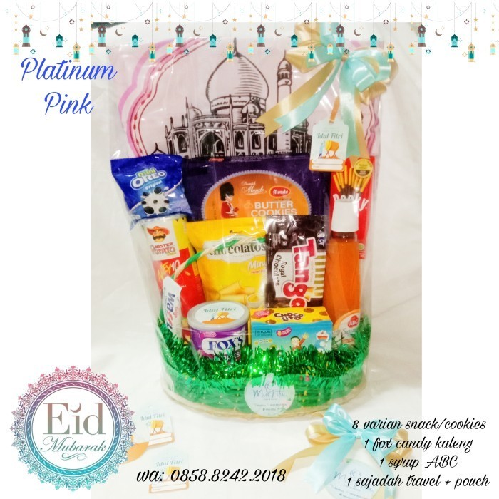 

Limited READY Parcel lebaran idul fitri cookies snack sirup dan sajadah - PLATINUM PINK Baru!