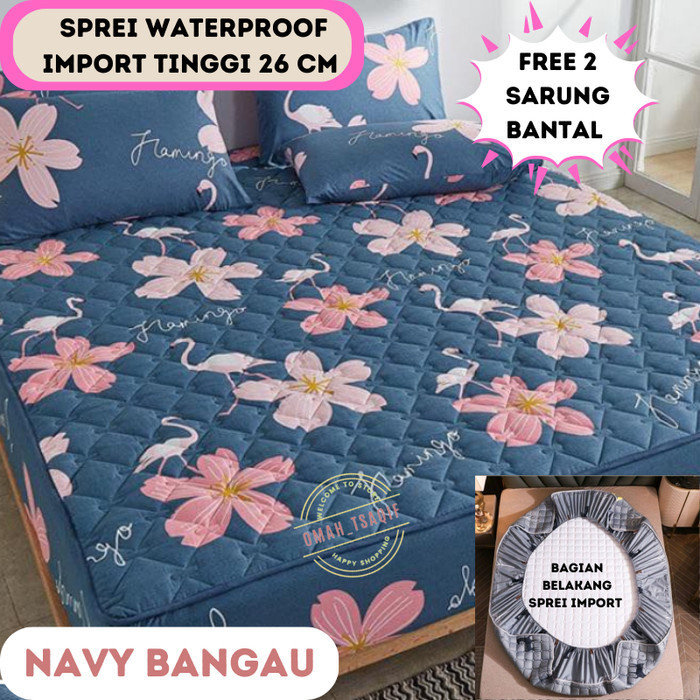 Sprei 180x200 waterproof seprei 160x200 anti air premium sultan import